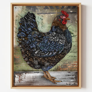 Industrial Hen Art Print - Farmhouse Chicken Bird