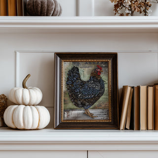 Industrial Hen Art Print - Farmhouse Chicken Bird