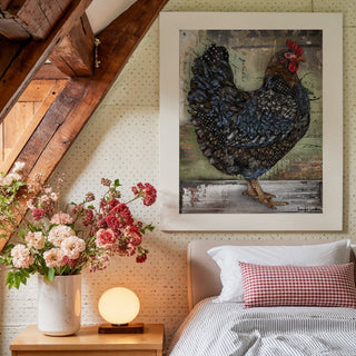 Industrial Hen Art Print - Farmhouse Chicken Bird