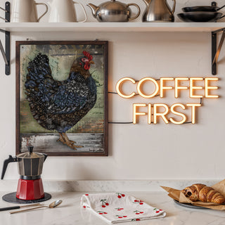 Industrial Hen Art Print - Farmhouse Chicken Bird