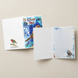 Soul Bird Christmas Greeting Card - Positive Comforting Quote