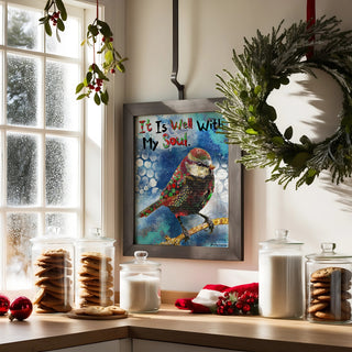 It Is Well Christmas Bird Art Print