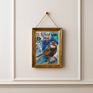 It Is Well Christmas Bird Art Print