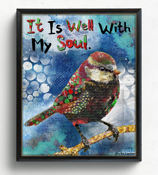 It Is Well Christmas Bird Art Print