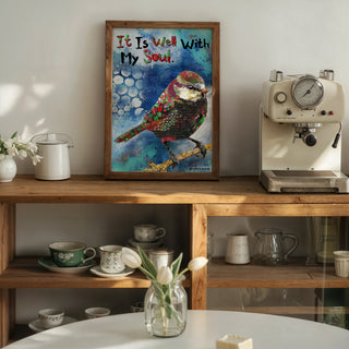 It Is Well Christmas Bird Art Print