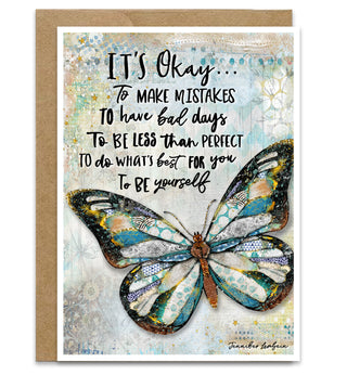 It's Okay Butterfly Greeting Card