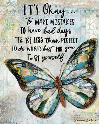 It's Okay Butterfly Art Print