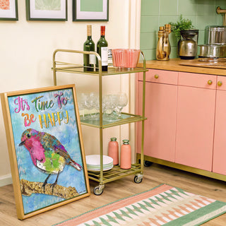 Be Happy Bird Art Print