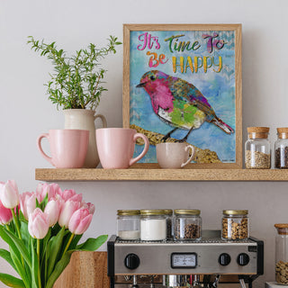 Be Happy Bird Art Print