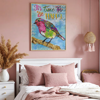 Be Happy Bird Art Print
