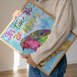 Be Happy Bird Art Print