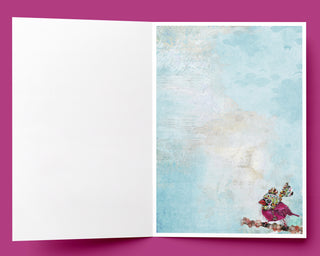 Joy Bird Holiday Greeting Card - Love & Laughter Positive Art