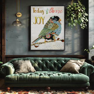 Choose Joy Bird Art Print