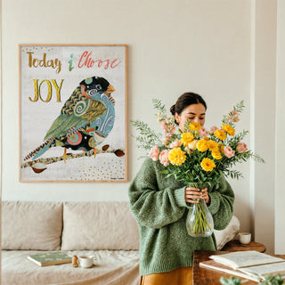 Choose Joy Bird Art Print