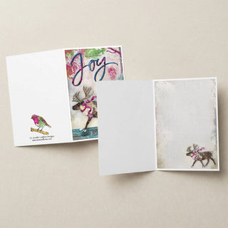Joy Reindeer Greeting Card - Christmas, Holiday & Winter