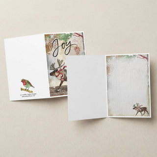 Reindeer Joy Greeting Card - Winter Woodland Animal Art