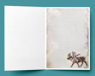 Joy Reindeer Greeting Card - Christmas, Holiday & Winter