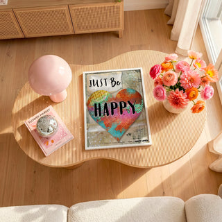 Just Be Happy Heart Art Print