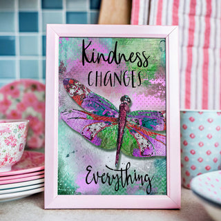 Kindness Dragonfly Art Print