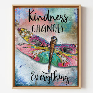 Kindness Dragonfly Art Print