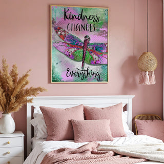 Kindness Dragonfly Art Print