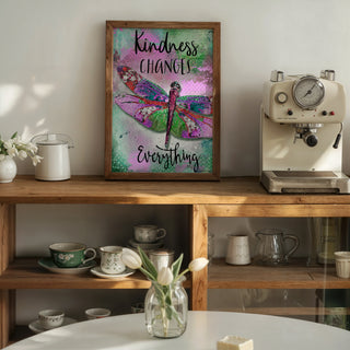 Kindness Dragonfly Art Print