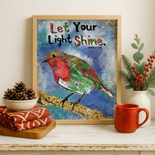 Shine Christmas Bird - Bright Positive Quote