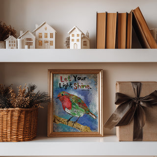 Shine Christmas Bird - Bright Positive Quote