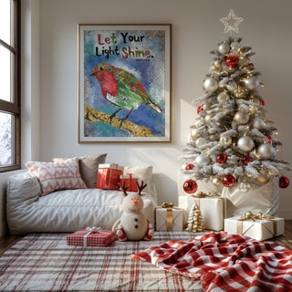 Shine Christmas Bird - Bright Positive Quote