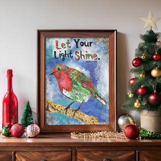 Shine Christmas Bird - Bright Positive Quote