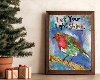 Shine Christmas Bird - Bright Positive Quote