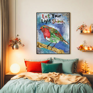Shine Christmas Bird - Bright Positive Quote