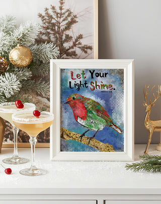 Shine Christmas Bird - Bright Positive Quote