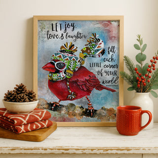 Let Joy Bird Art Print