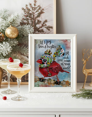 Let Joy Bird Art Print - Love & Laughter Positive Quote