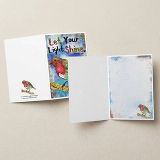 Shine Bird Greeting Card - Christmas Art Notecard