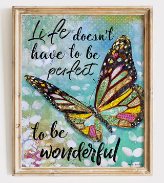 Wonderful Life Butterfly Art Print