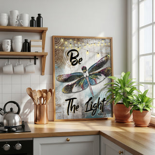 Be The Light Dragonfly Art Print