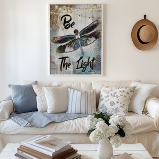 Be The Light Dragonfly Art Print