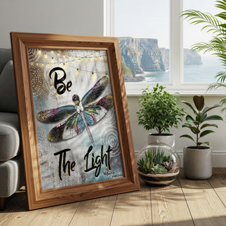 Be The Light Dragonfly Art Print