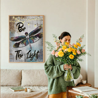 Be The Light Dragonfly Art Print