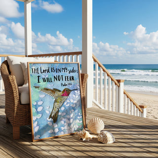 No Fear Hummingbird Art Print