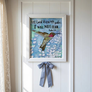 No Fear Hummingbird Art Print