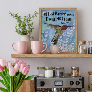 No Fear Hummingbird Art Print