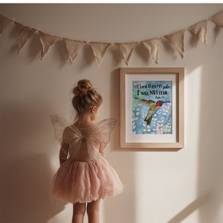 No Fear Hummingbird Art Print