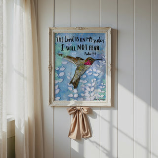 No Fear Hummingbird Art Print