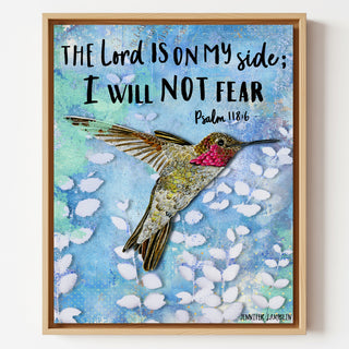 No Fear Hummingbird Art Print
