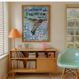No Fear Hummingbird Art Print