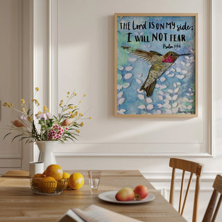 No Fear Hummingbird Art Print