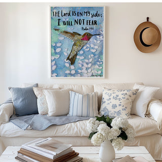 No Fear Hummingbird Art Print